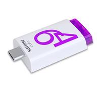 Philips Click Edition Port USB-C Lecteur Flash USB 3.2 Gen 1 64 Go pour PC, Ordinateur Portable, Smartphone, Tablette avec Port USB-C, Vitesse de Lecture jusqu'à 120 Mo/s