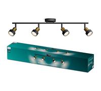 Philips Conduit Spot 4 têtes, GU10 non inclus, Laiton, IP20