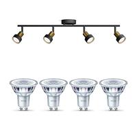 Philips Conduit Spot en saillie (Noir/Or) - 4 lumières - SceneSwitch