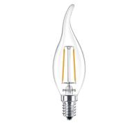 Philips Corepro LEDcandle E14 Flamme Filament Claire 2W 250lm - 827 Blanc Très Chaud | Équivalent 25W