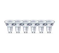 Philips CorePro Lot de 6 spots LED PAR16 4 W à intensité variable Blanc chaud 827 2700 K GU10 Angle d'éclairage 36° 350 lm Remplace 50 W 240 V Réflecteur LED