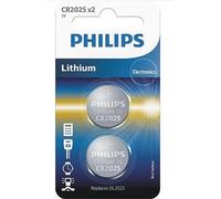 Philips Pile bouton CR2025 - 3V 150 mAh - Lot de 2 - Pour montres, calculatrices, porte-clés
