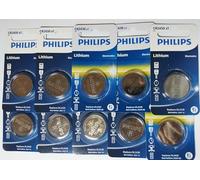 PHILIPS CR2430 Lot de 10 Piles AU Lithium 3V