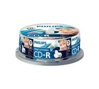 Philips CR7D5JB25 - 25 x CD-R - 700 Mo (80 min) 52x - surface imprimable par jet d'encre - spindle