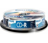 PHILIPS - Cr7d5nb10/00 - Cd-R 80 Minutes 700mb (52x) Broche, 10 Paquet