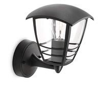 Philips Applique d'extérieur Creek – Montante métal H20 cm Noir – A incandescence – Design galbé