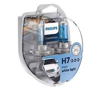Philips CrystalVision 12972 CVSM - Ampoule halogène pour phare auto H7, 12V 55W + W5Wx2, 4300 K, Lifetime 400h - Feux de route et feux de croisement, argent