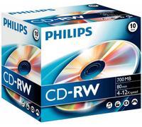 PHILIPS - Cw7d2nj10/00 - Cd-Rw 80 Minutes 700mb (4-12x) Bijou Étui, 10 Paquet