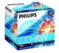 Philips CW7D2NJ10 - 10 x CD-RW - 700 Mo (80 min) 4x - 12x - boîtier CD G