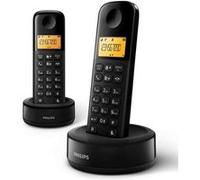 Philips D1602B - Téléphone sans fil avec ID d'appelant - DECTGAP + combiné supplémentaire Noir G