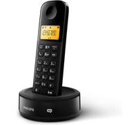 Philips Telephone Fixe sans Fil - D1651B/01 - Téléphone DECT - Noir