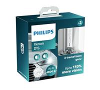 Philips D1S X-tremeVision gen2, ampoule de phare Xénon, +150%, 4.800K, set de 2