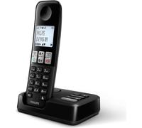 Philips D255 Téléphone sans fil DECT - Écran 1,8 pouce - Plug & Play - 16 heures d'autonomie en conversation - 25 min d'enregistrement