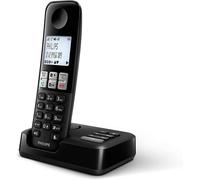 Philips D2551B Téléphone DECT Identification de l'appelant Noir