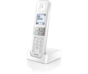 Philips D4701W/34 téléphone Téléphone DECT Identification de l'appelant Blanc