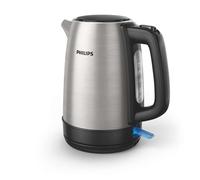 Philips Daily Collection Bouilloire électrique HD9350/90, 2 200 W, 1,7 l, acier inoxydable, socle pivotant à 360°, acier inoxydable