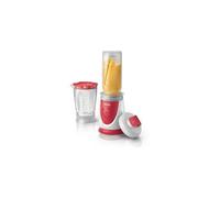 Philips Daily Collection HR2872 - Bol mixeur blender - 0.6 litre - 350 Watt - blanc/rouge
