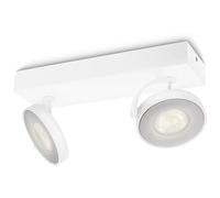 Philips Dimmable LED Spot plafond/mur Clockwork 2 x