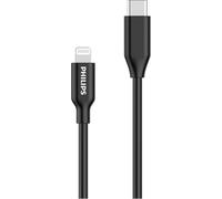 Philips DLC3106L/03 Câble USB-C vers Lightning - Apple - iPhone - iPad - 2 Mètres - Noir