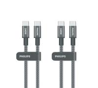Philips DLC7060C Câble USB-C 240 W PD, 2 m, charge rapide, puce E-Marker, nylon tressé, pour MacBook, iPad, iPhone, Switch, Android, ordinateur portable