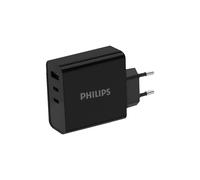 Philips DLP2683B/12 - Chargeur Secteur Universel 65W GaN, 2x USB-Type C (PD3.0, QC 4+) et 1x USB-A, 100-240V, Noir
