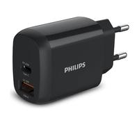 Philips DLP4326CB - Adaptateur secteur - 20 Watt - 3 A - PD, QC - 2 connecteurs de sortie (USB, USB-C)