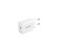 Philips DLP5312CW GaN PD30W Chargeur USB C, Prise européenne, Charge Haute Vitesse 30 W, Technologie GaN avancée, Protection de Charge sécurisée, Blanc