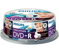 PHILIPS DM4I6B25F/00 DVD-R 4,7 Go 16x Impression Jet d’Encre, Broche, Lot de 25