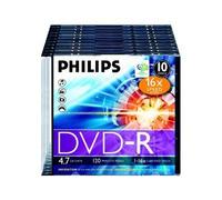 Philips DM4S6S10F - 10 x DVD-R - 4.7 Go (120 minutes) 16x - boîtier CD étroit
