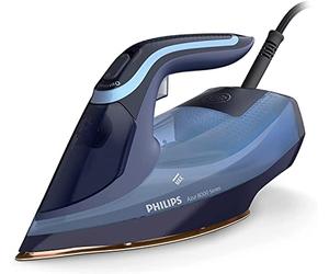 Philips Domestic Appliances Azur 8000 Series Fer à vapeur - 45 g/min Vapeur Continue, Vapeur 210 g, 2400 W, Technologie OptimalTEMP, SteamGlide Elite, Bleu Clair (DST8020/21)