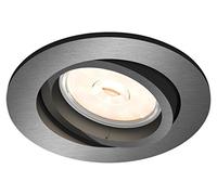Philips Donegal Faretto da Incasso, Attacco GU10, Forma Rotonda, Colore Grigio