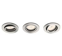 Philips Donegal Spots encastrables, 3 pièces, culot GU10, rond, chrome satiné