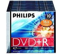 Philips DR4S6S10F - 10 x DVD+R - 4.7 Go (120 minutes) 16x - boîtier CD étroit G