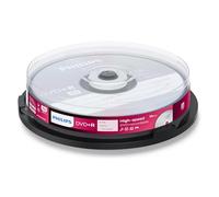 Philips DVD+R High-Speed (4,7 Go / 120 Minutes de vidéo, Vitesse 1-16x, Cake Box 10 pièces)