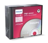 Philips DVD+R High-Speed (4,7 Go / 120 Minutes de vidéo, Vitesse 1-16x, Slim Case 10 pièces)