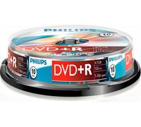 Philips DVD+R High-Speed (4,7 Go / 120 Minutes de vidéo, Vitesse 1-16x, Cake Box 10 pièces)