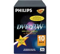 Philips DVD+RW 4x Vidéo Box Slim x 10 G