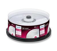 Philips DVD+RW High-Speed (4,7 Go / 120 Minutes de vidéo, Vitesse 1-4x, Cake Box 25 pièces, rewritable / réinscriptible)