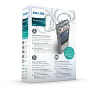 Philips VoiceTracer DVT4115 Enregistreur audio, MP3-PCM, 3 microphones Hifi, enregistrement à distance possible. Licence d'essai Sembly AI: transcription, résumés créés par l'intelligence artificielle