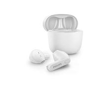 Philips Écouteurs sans Fil Intra - Auxriculaires pour Adultes, sans Embouts, Boîtier de Chargement Ultra-Mince, Résistant aux Éclaboussures et à la Transpiration, Bluetooth, Micro Intégré, Blanc