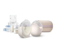 Philips Avent gamme Natural Care - double tire-lait électrique portable mains libres qui imite le rythme de tétée de bébé, téterelle SkinSense pour un confort optimal, qualité hospitalière, SCD596/21