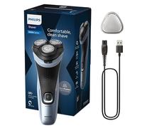 Philips Electric Shaver Series 3000x - rasoir électrique Wet & Dry pour hommes, couleur Bleu céleste, technologie SkinProtect, tondeuse rétractable, rasoir ergonomique pour hommes (modèle X3053/00)