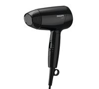 Philips Essential Care BHC010/10 Sèche-cheveux 1200W Noir : 1 vitesse, 3 positions de chauffe, fonction air frais, concentrateur, poignée pliable, câble 1.5m.