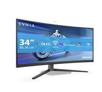 Philips Evnia 34M2C6500AM - Moniteur incurvé WQHD OLED 34 Pouces, 175 Hz, 0,03 ms, FreeSync Premium Pro, comp. G-Sync, HDR400 (3440x1440, 2X HDMI, DisplayPort, Hub USB) Gris foncé