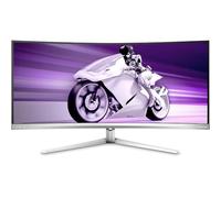 Philips Evnia 34M2C7600MV - Moniteur de Jeu incurvé WQHD 34 Pouces, 165 Hz, HDR1400, FreeSync Premium Pro, Compatible G-Sync, 3440x1440, HDMI 2.1, DisplayPort, USB-C, hub USB, Blanc
