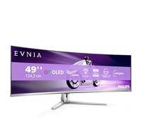Philips Evnia 49M2C8900LA - Moniteur Gaming incurvé DQHD OLED 49 Pouces, 144 Hertz, 0,03 ms GtG, HDR400, Ambiglow (5120x1440, HDMI 2.1, DisplayPort 1.4, USB-C, Hub USB) Blanc