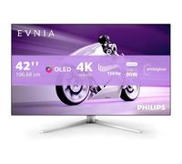 Philips Evnia 8000 42M2N8900 - Moniteur OLED - jeux - 42" (41.54" visualisable) - 3840 x 2160 4K - 450 cd/m² - 15000000:1 - HDR10 - 0.1 ms - 2xHDMI, DisplayPort, USB-C - haut-parleurs - blanc