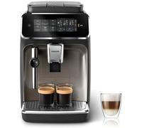 Philips Machine à Expresso Entièrement Automatique Séries 3300-5 Boissons, Mousseur à Lait Classique, SilentBrew, Broyeur 100% Céramique, Filtre AquaClean. Noir Chrome (EP3326/90)
