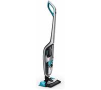 PHILIPS FC6408/01 Aspirateur balai PowerPro Aqua - Système d'aspiration et nettoyage humide 2 en 1 - Sans fil rechargeable - Argent