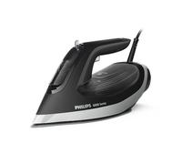 Philips fer à repasser 6000, fer à vapeur 2600W, réservoir 300ml, Noir | Effet pressing 190 g, débit continu 45 g/min, OptimalTEMP sans brûlure, arrêt auto, semelle SteamGlide Plus (DST6120/80)